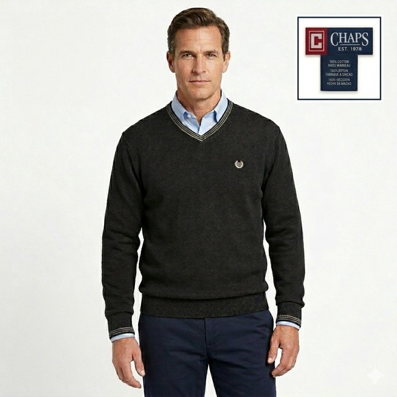 Chaps Other - Chaps Men's black V-Neck Sweater size large